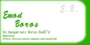 emod boros business card